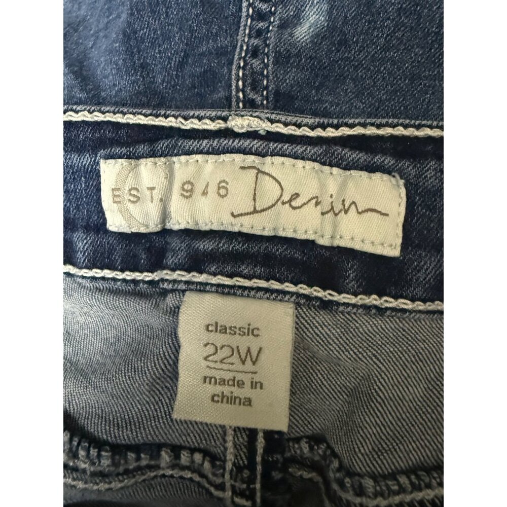 Cato Capris Womens Size 22W Classic Blue High Rise Casual Streetwear Denim *READ - Picture 6 of 7